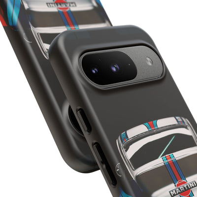 Classic Racecar Tough Phone Case — Retro Striped Vintage Sports Car Design