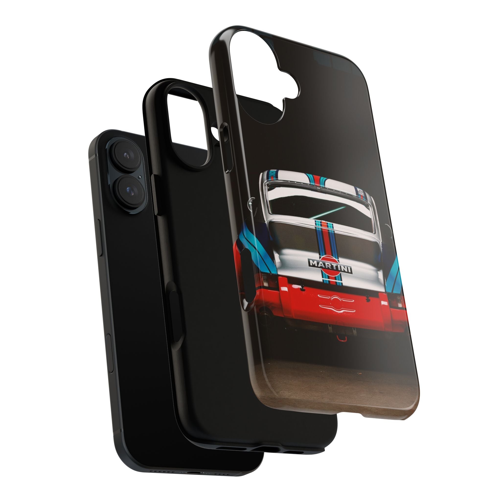Classic Racecar Tough Phone Case — Retro Striped Vintage Sports Car Design