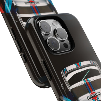 Classic Racecar Tough Phone Case — Retro Striped Vintage Sports Car Design