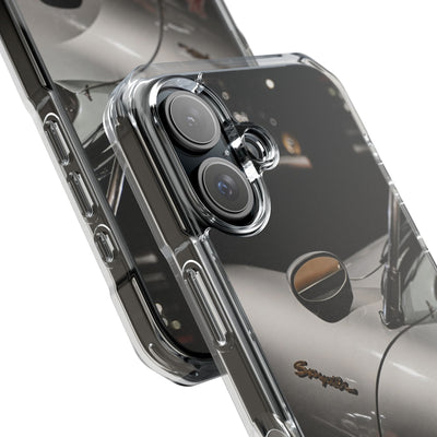 Clear Magnetic Impact Phone Case – Vintage Racing #35 Design