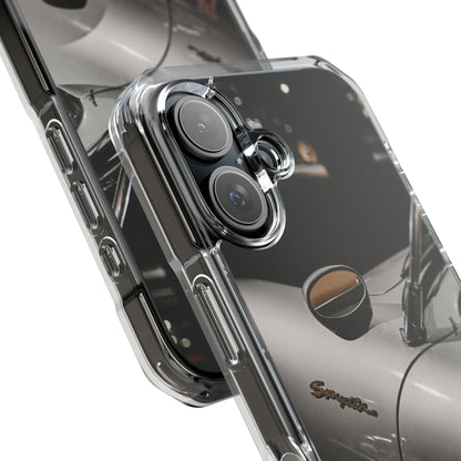 Clear Magnetic Impact Phone Case – Vintage Racing #35 Design