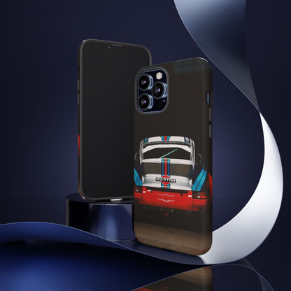 Classic Racecar Tough Phone Case — Retro Striped Vintage Sports Car Design
