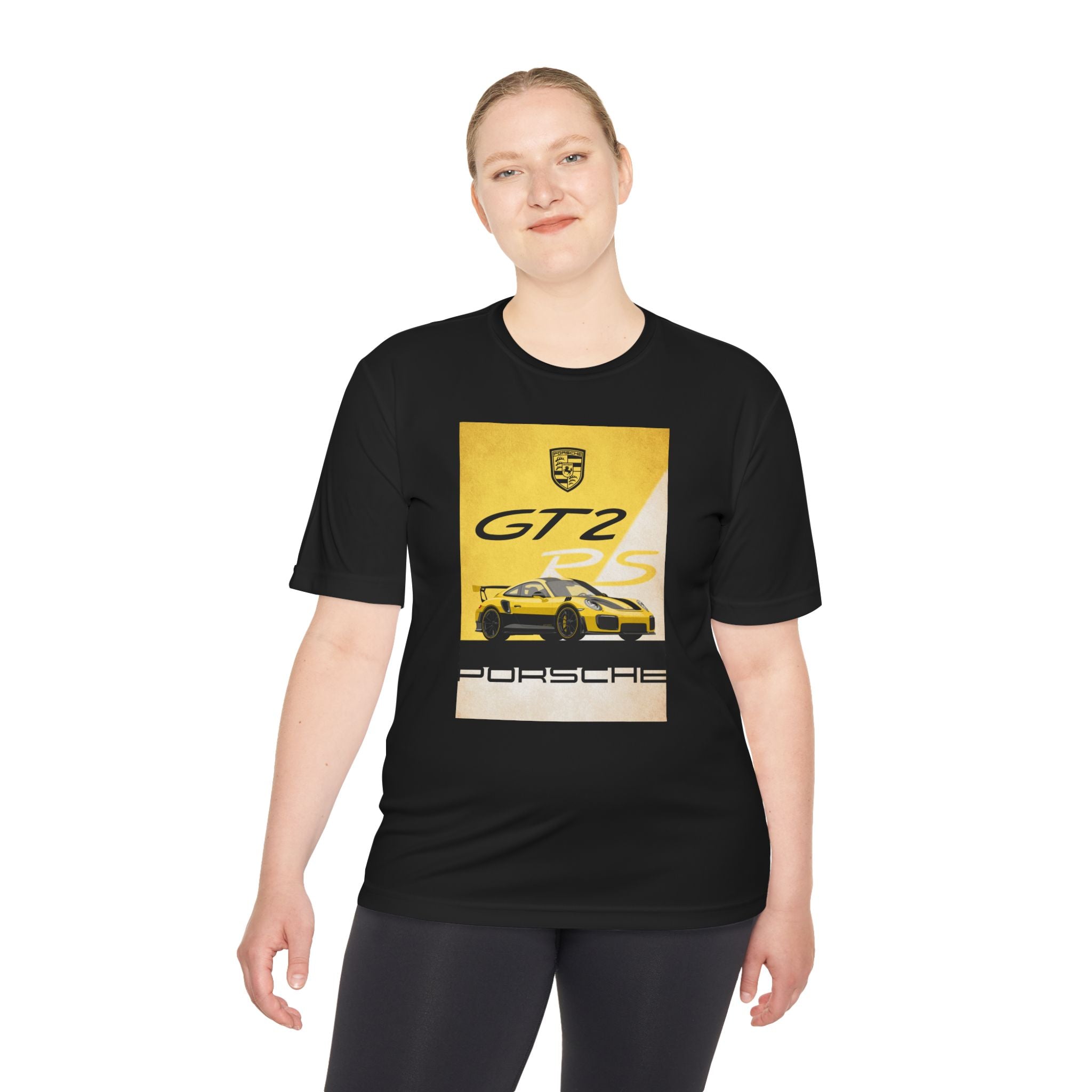 Porsche GT2 Racing Tee — Vintage Yellow GT2 Sport Car Graphic Shirt