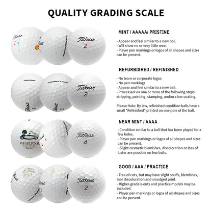 Premium 5A Mint Golf Balls - 48 Pack, White