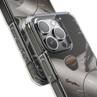 Clear Magnetic Impact Phone Case – Vintage Racing #35 Design
