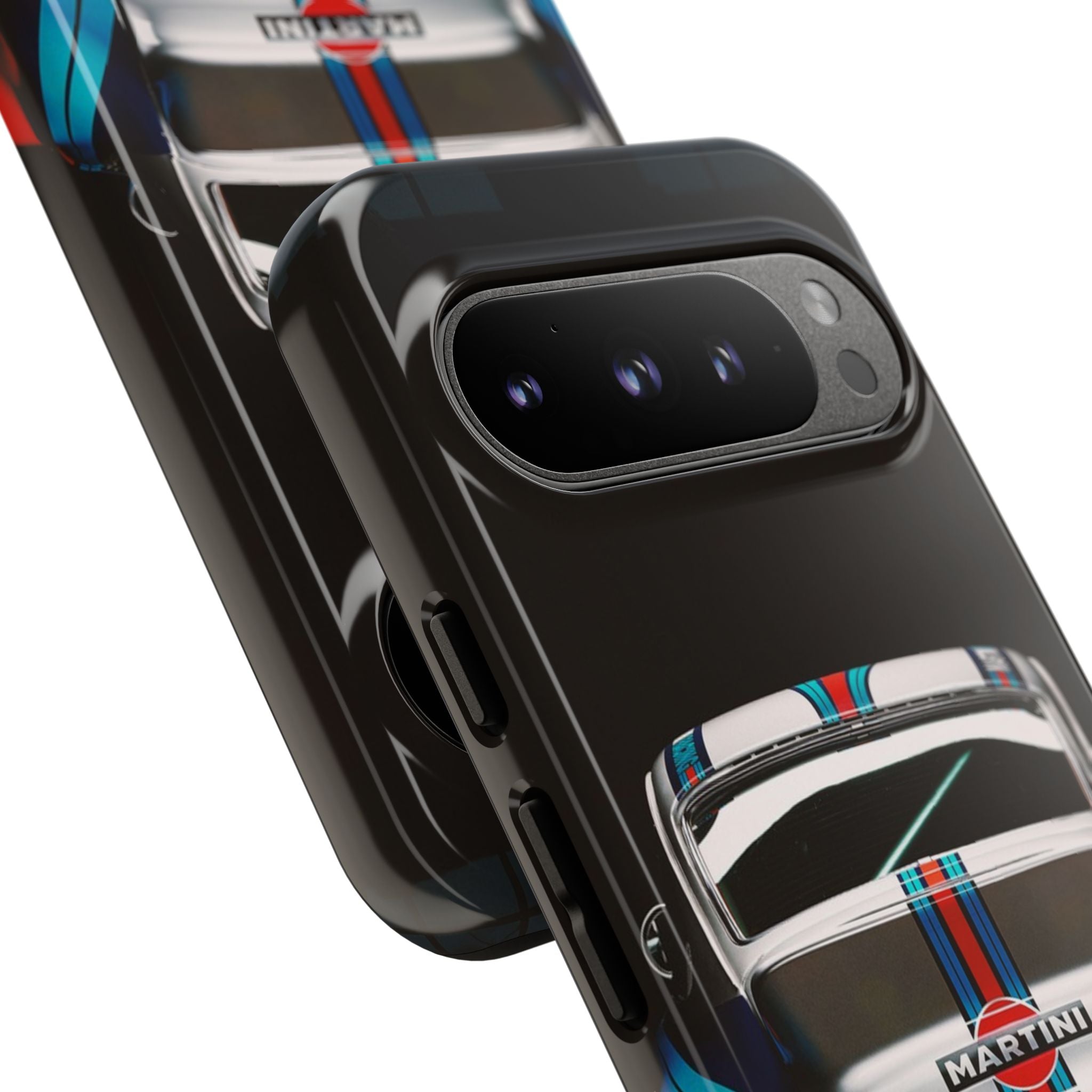 Classic Racecar Tough Phone Case — Retro Striped Vintage Sports Car Design