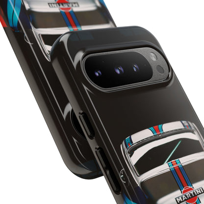 Classic Racecar Tough Phone Case — Retro Striped Vintage Sports Car Design