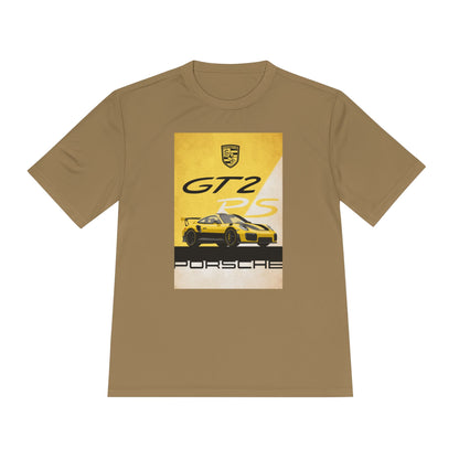 Porsche GT2 Racing Tee — Vintage Yellow GT2 Sport Car Graphic Shirt