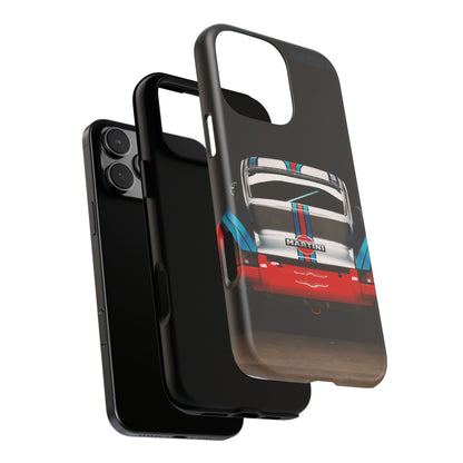 Classic Racecar Tough Phone Case — Retro Striped Vintage Sports Car Design
