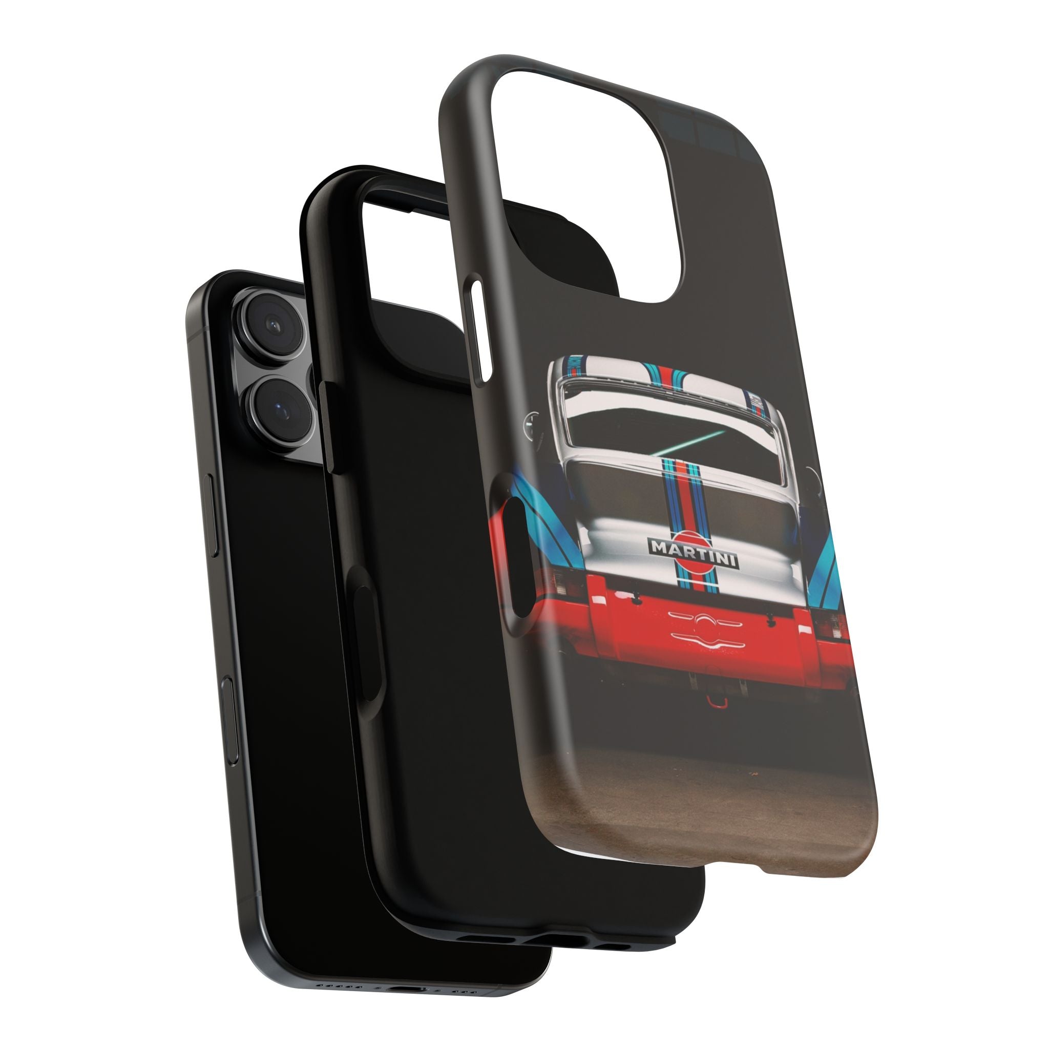 Classic Racecar Tough Phone Case — Retro Striped Vintage Sports Car Design