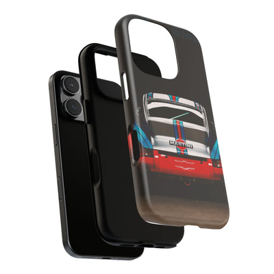 Classic Racecar Tough Phone Case — Retro Striped Vintage Sports Car Design