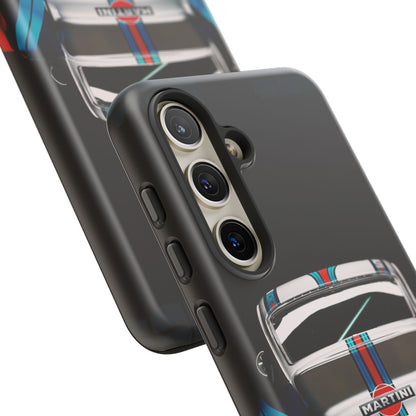 Classic Racecar Tough Phone Case — Retro Striped Vintage Sports Car Design