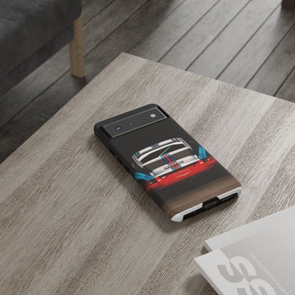 Classic Racecar Tough Phone Case — Retro Striped Vintage Sports Car Design