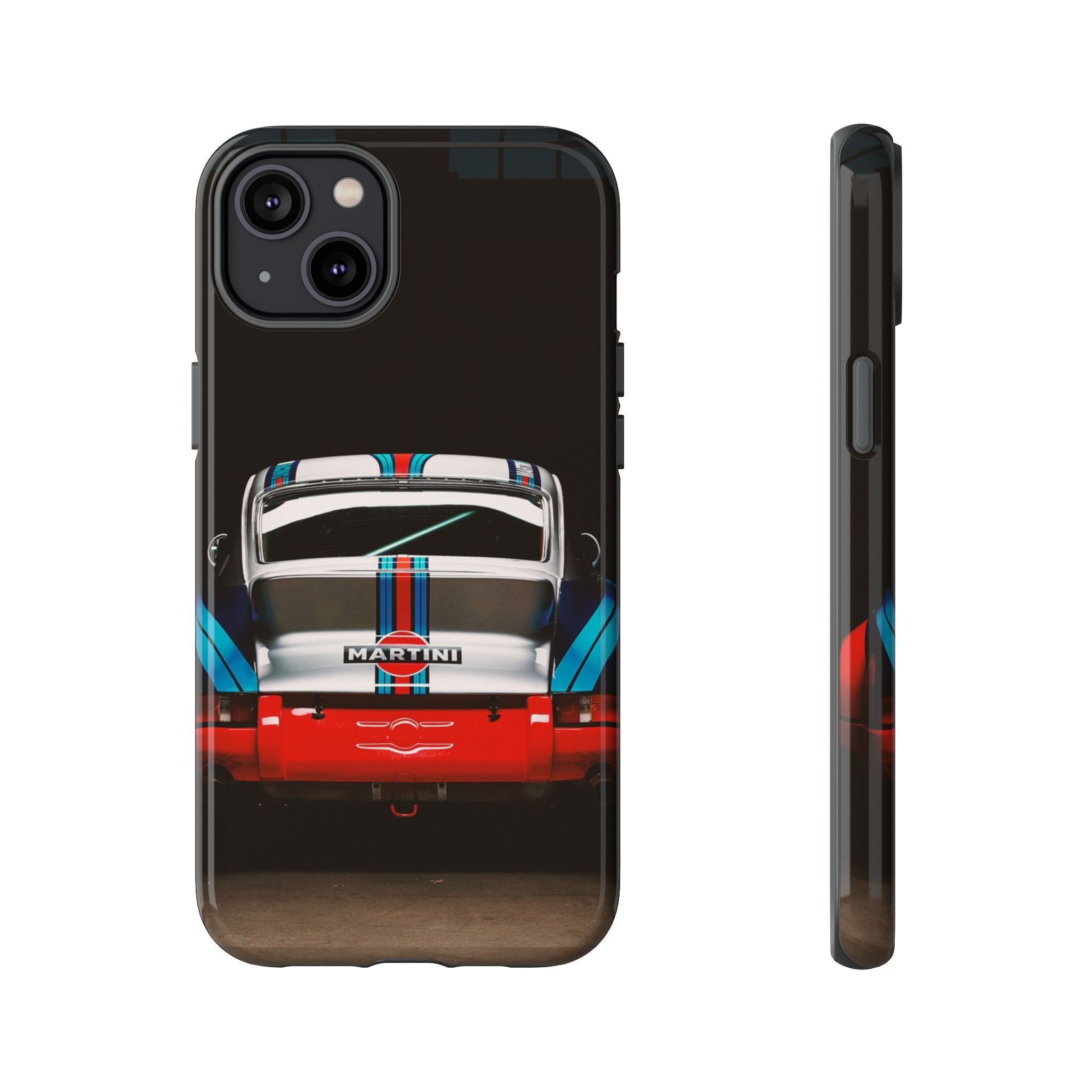 Classic Racecar Tough Phone Case — Retro Striped Vintage Sports Car Design