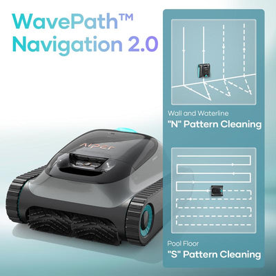 AIPER Scuba S1 Cordless Robotic Pool Cleaner – Smart Navigation, Wall & Waterline Cleaning, 150-Min Battery for Inground Pools up to 1,600 Sq. Ft (2024 Model)