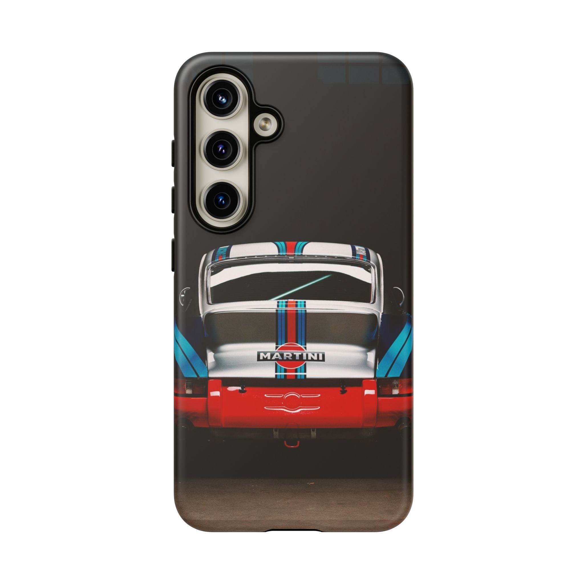 Classic Racecar Tough Phone Case — Retro Striped Vintage Sports Car Design