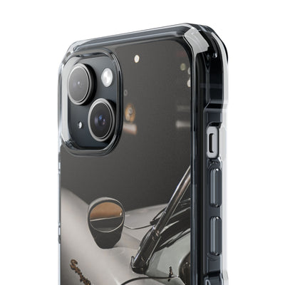 Clear Magnetic Impact Phone Case – Vintage Racing #35 Design