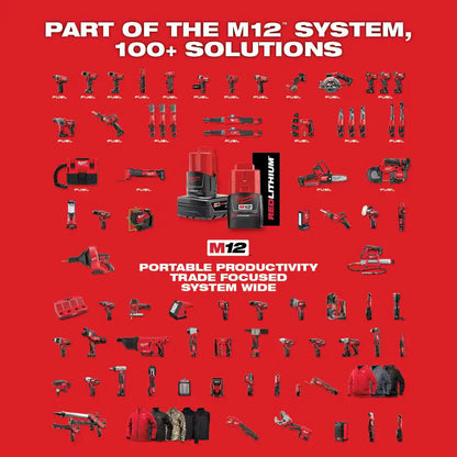 Milwaukee M12 12V Lithium-Ion 5-Tool Cordless Combo Kit with 2 Batteries, Charger & Tool Bag