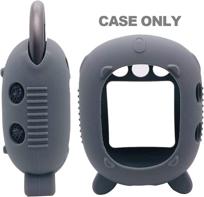 Silicone Protective Case for JBL Clip 4 – Durable Carrying Cover with Stand-Up Holder, Designed for JBL Clip 4 Portable Bluetooth Speaker (Grey)
