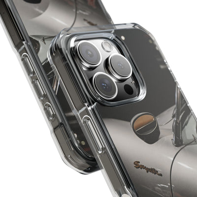 Clear Magnetic Impact Phone Case – Vintage Racing #35 Design