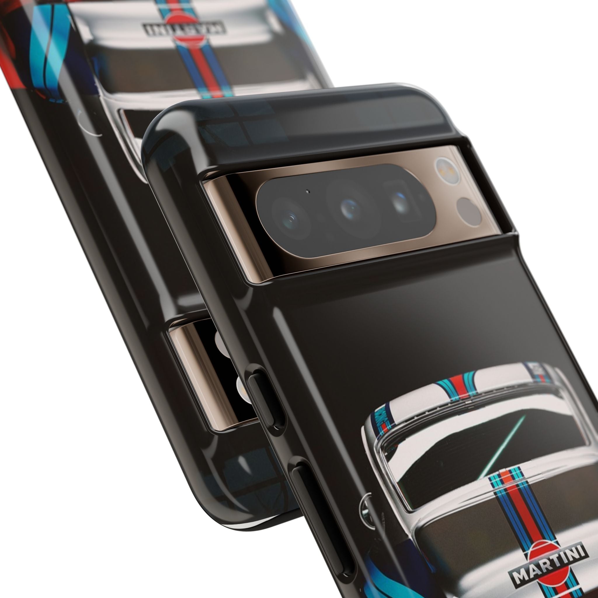 Classic Racecar Tough Phone Case — Retro Striped Vintage Sports Car Design
