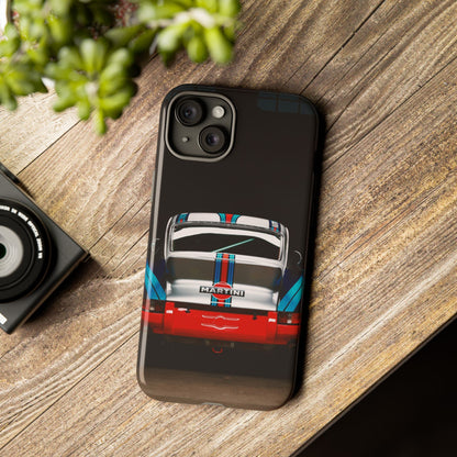 Classic Racecar Tough Phone Case — Retro Striped Vintage Sports Car Design