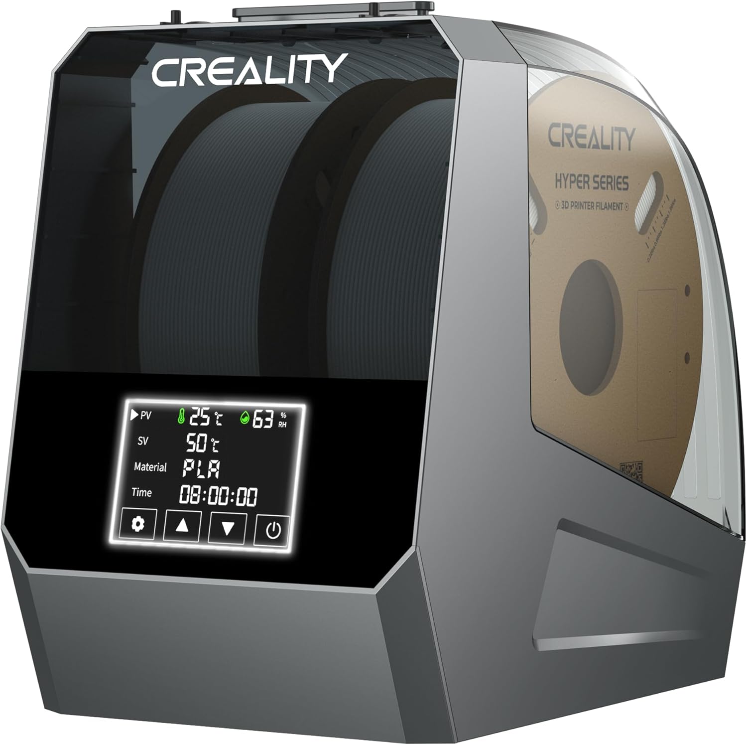 Creality Space PI Filament Dryer Plus, Dual-Spool 3D Printing Filament Dryer Box