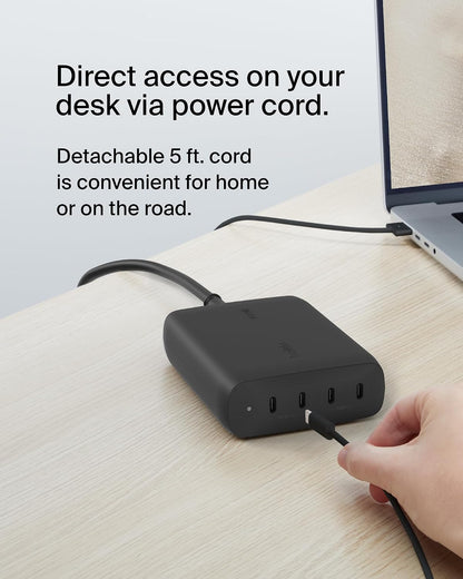 Belkin BoostCharge Pro 4-Port GaN Wall Charger 200W - Black
