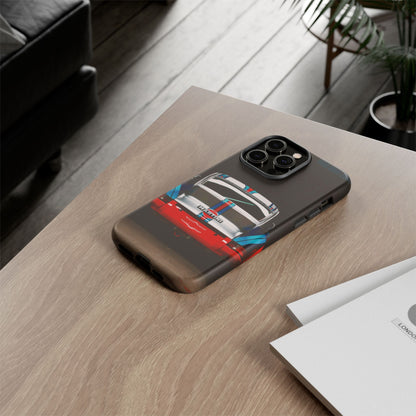 Classic Racecar Tough Phone Case — Retro Striped Vintage Sports Car Design