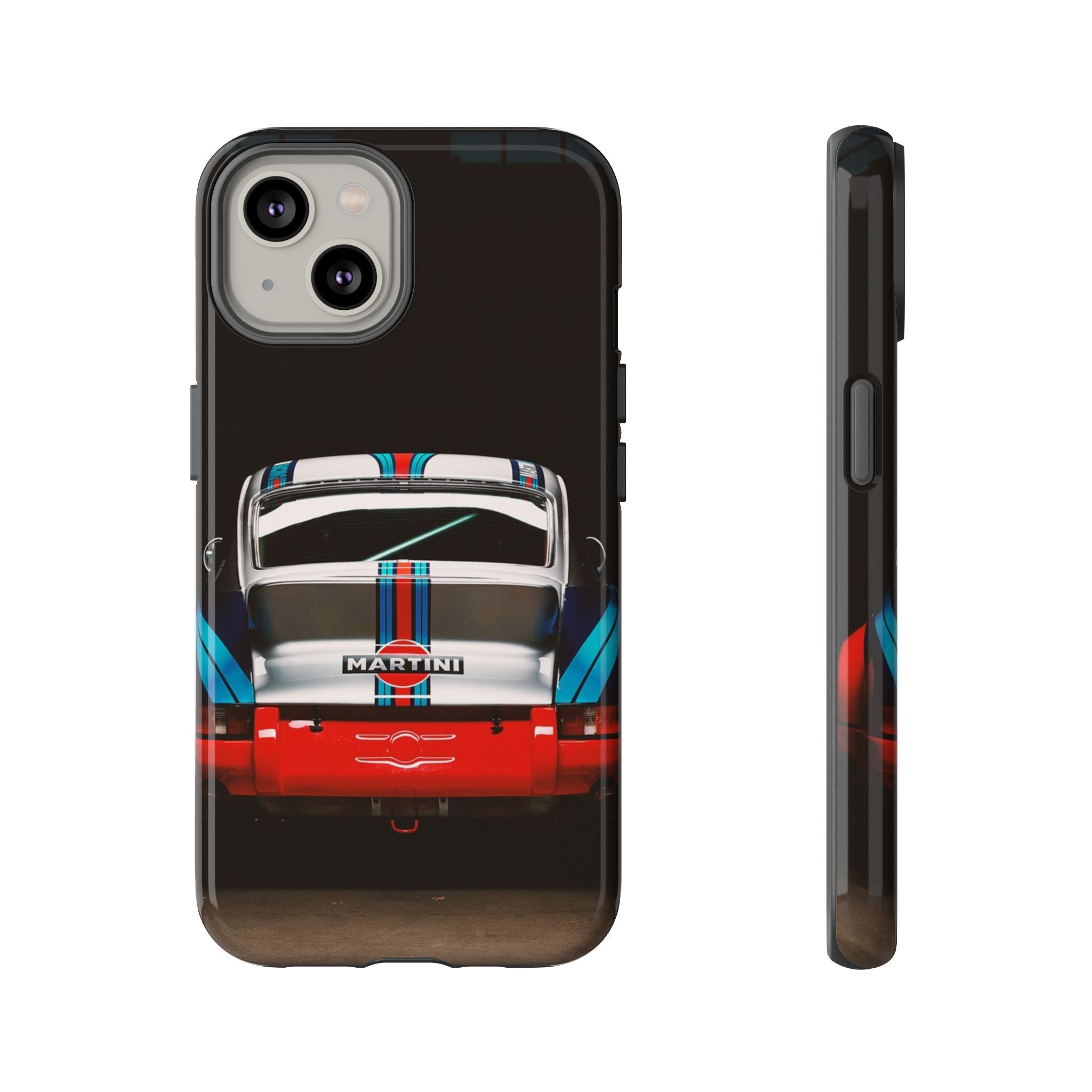 Classic Racecar Tough Phone Case — Retro Striped Vintage Sports Car Design