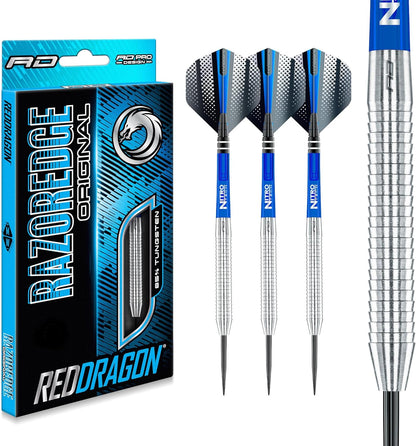 Razor Edge Original 28g Tungsten Darts Set with Premium Flights & Stems