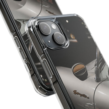 Clear Magnetic Impact Phone Case – Vintage Racing #35 Design