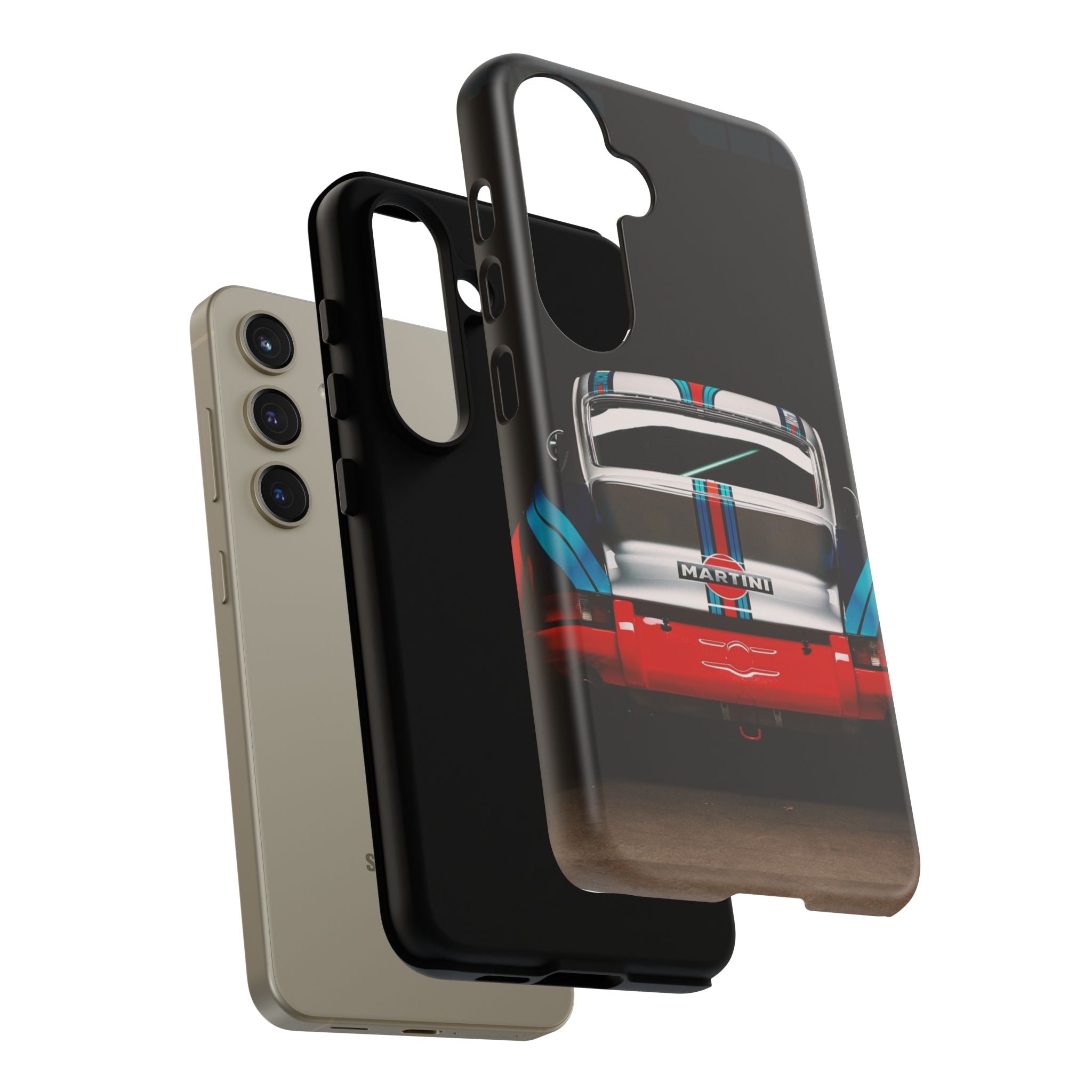 Classic Racecar Tough Phone Case — Retro Striped Vintage Sports Car Design
