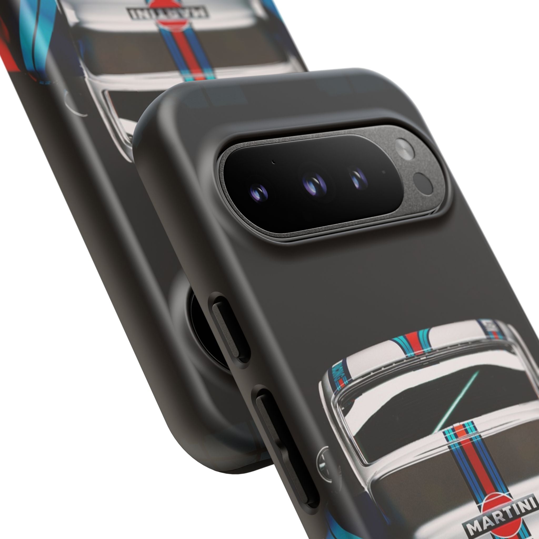Classic Racecar Tough Phone Case — Retro Striped Vintage Sports Car Design
