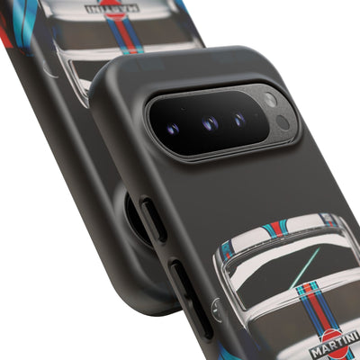 Classic Racecar Tough Phone Case — Retro Striped Vintage Sports Car Design