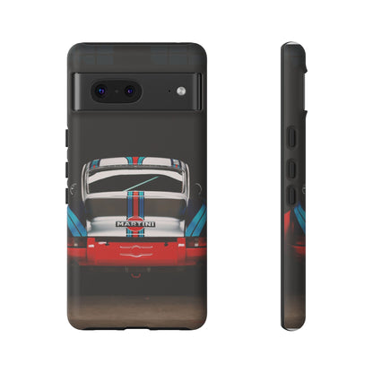 Classic Racecar Tough Phone Case — Retro Striped Vintage Sports Car Design