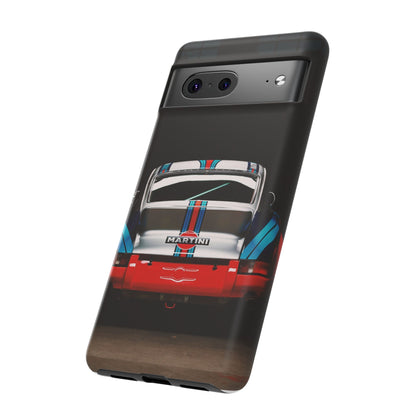 Classic Racecar Tough Phone Case — Retro Striped Vintage Sports Car Design