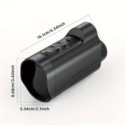 Night Vision Monocular with HD Screen & Infrared – Compass, Photo & Video Capture, Ideal for Camping & Wildlife Observation