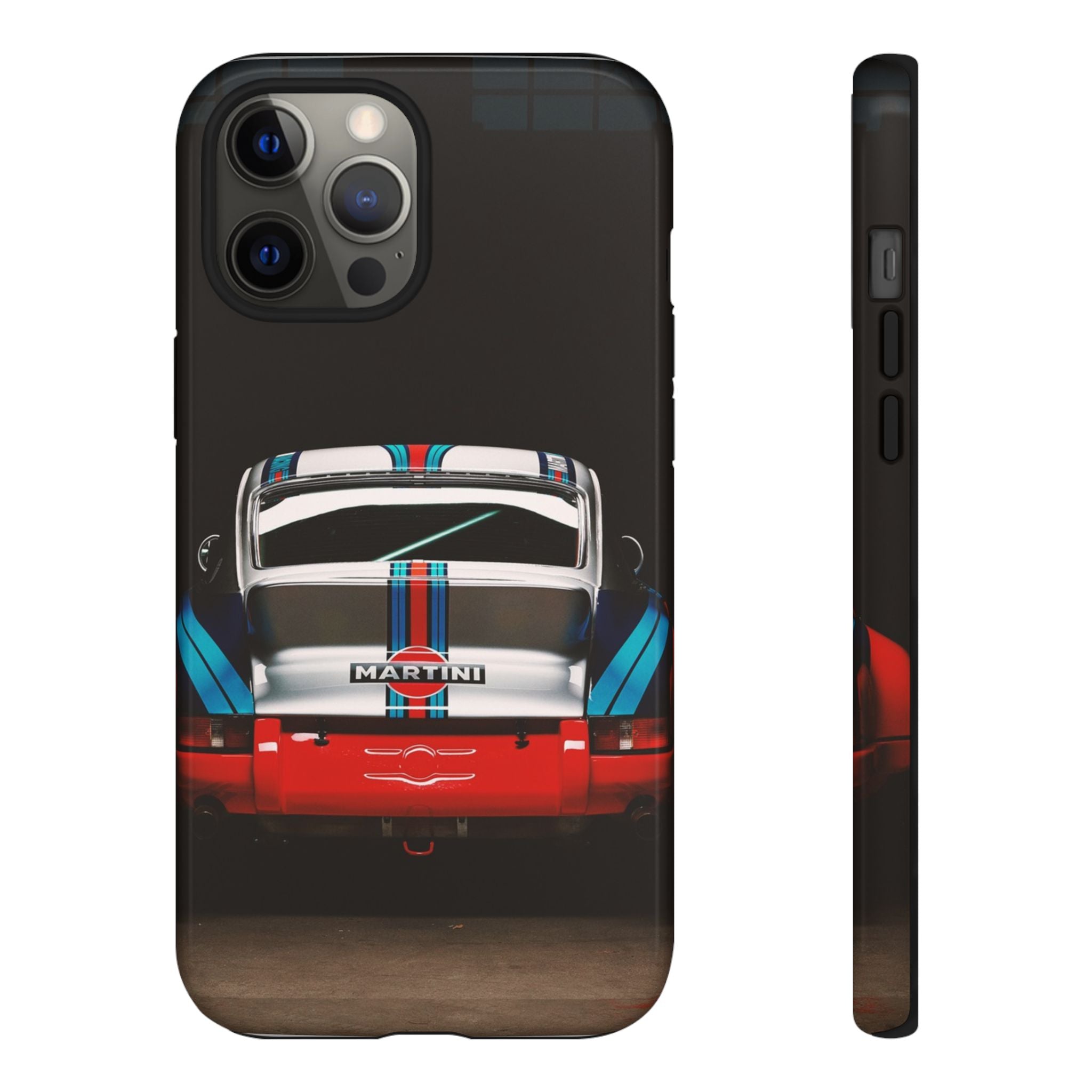 Classic Racecar Tough Phone Case — Retro Striped Vintage Sports Car Design