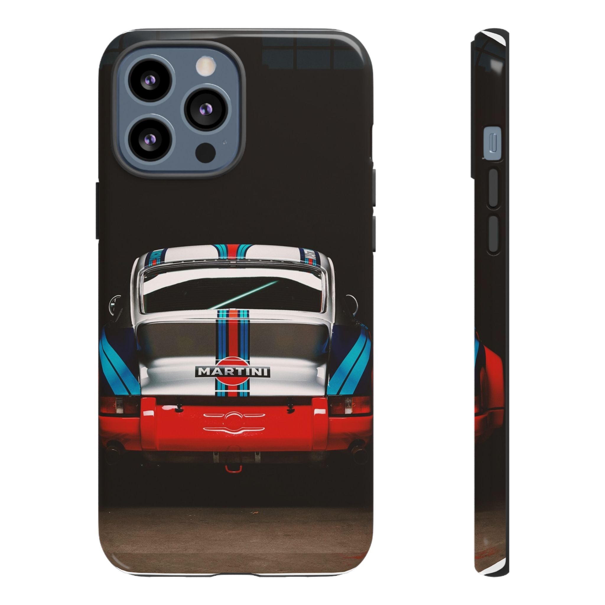 Classic Racecar Tough Phone Case — Retro Striped Vintage Sports Car Design