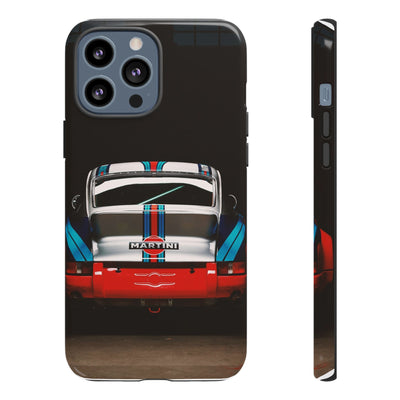 Classic Racecar Tough Phone Case — Retro Striped Vintage Sports Car Design