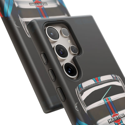 Classic Racecar Tough Phone Case — Retro Striped Vintage Sports Car Design