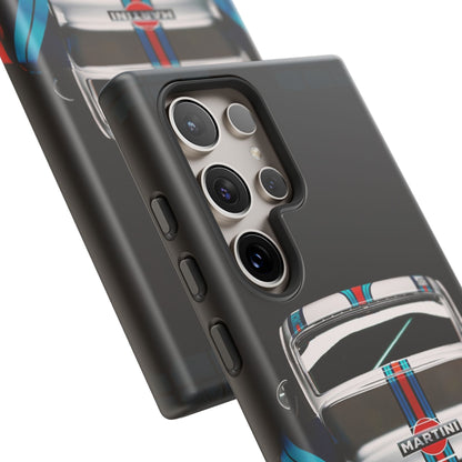 Classic Racecar Tough Phone Case — Retro Striped Vintage Sports Car Design
