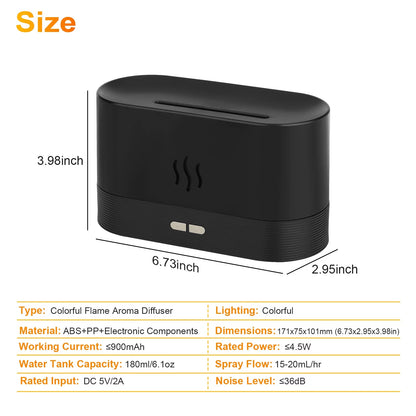 180ml Essential Oil Diffuser with 7-Color LED Light & Humidifier for Office & Home