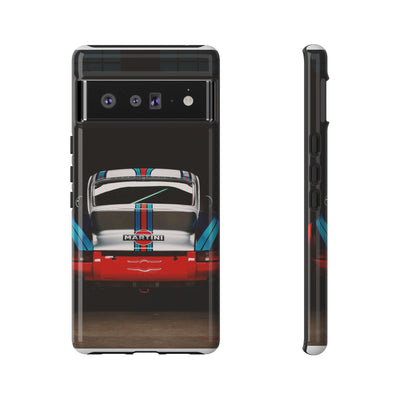 Classic Racecar Tough Phone Case — Retro Striped Vintage Sports Car Design