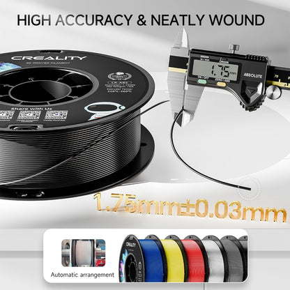 Creality ABS Filament 1.75mm Black 3D Printer Filaments, 1kg(2.2lbs)