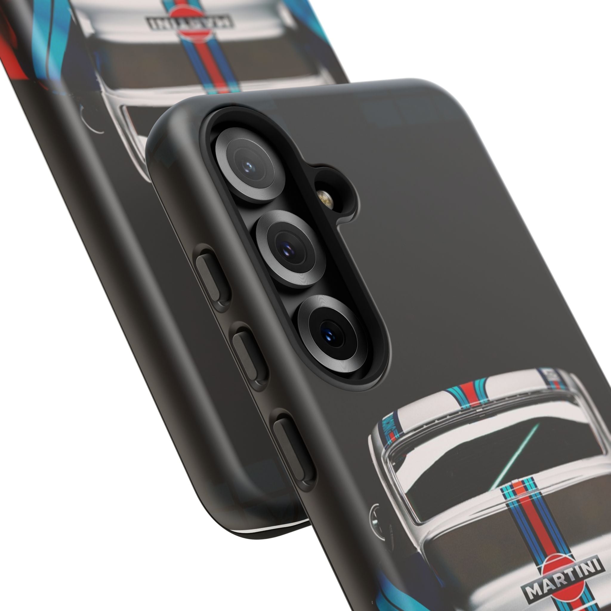 Classic Racecar Tough Phone Case — Retro Striped Vintage Sports Car Design