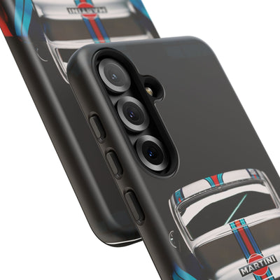 Classic Racecar Tough Phone Case — Retro Striped Vintage Sports Car Design