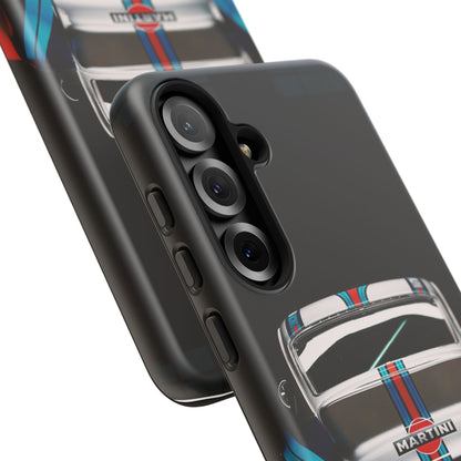 Classic Racecar Tough Phone Case — Retro Striped Vintage Sports Car Design
