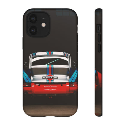 Classic Racecar Tough Phone Case — Retro Striped Vintage Sports Car Design
